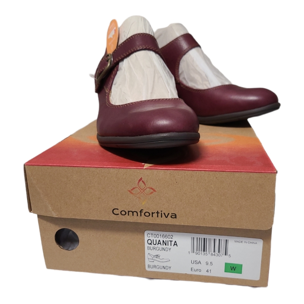 Comfortiva Quanita Burgundy Mary Jane size 9.5W - Picture 2 of 6